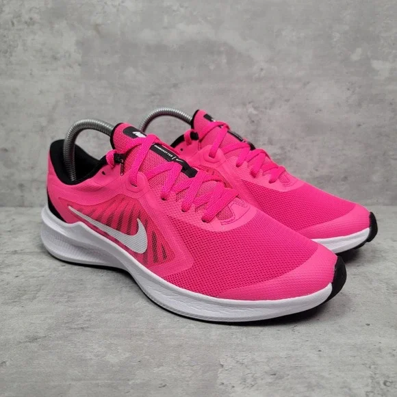 Nike Running Shoes Downshifter 10 Pink Black Sneaker Shoes Size 6.5Y Womens 8 - Picture 1 of 8